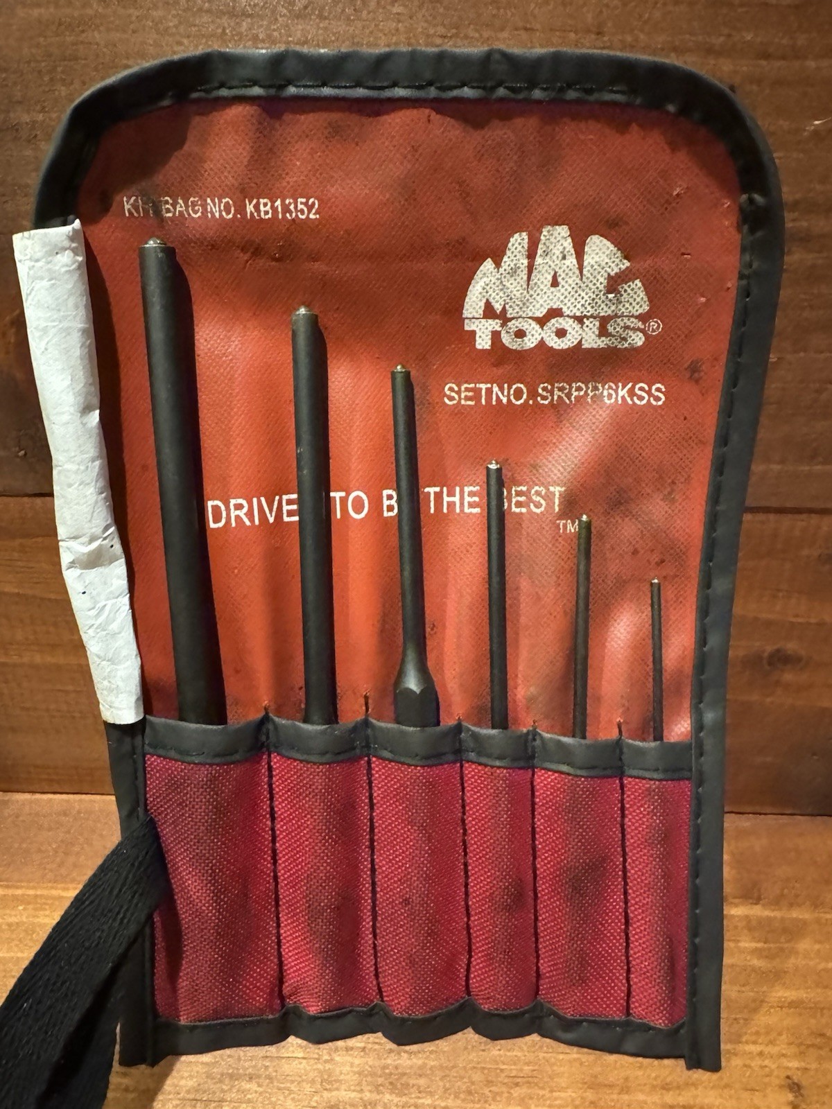 Mac Tools SRPP6KSS 6-Piece Roll Pin Punch Set EUC