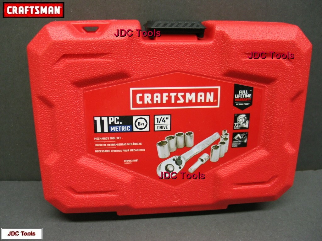 *EMPTY CASE* CRAFTSMAN 11pc METRIC 1/4 DRIVE RATCHET SOCKET SET