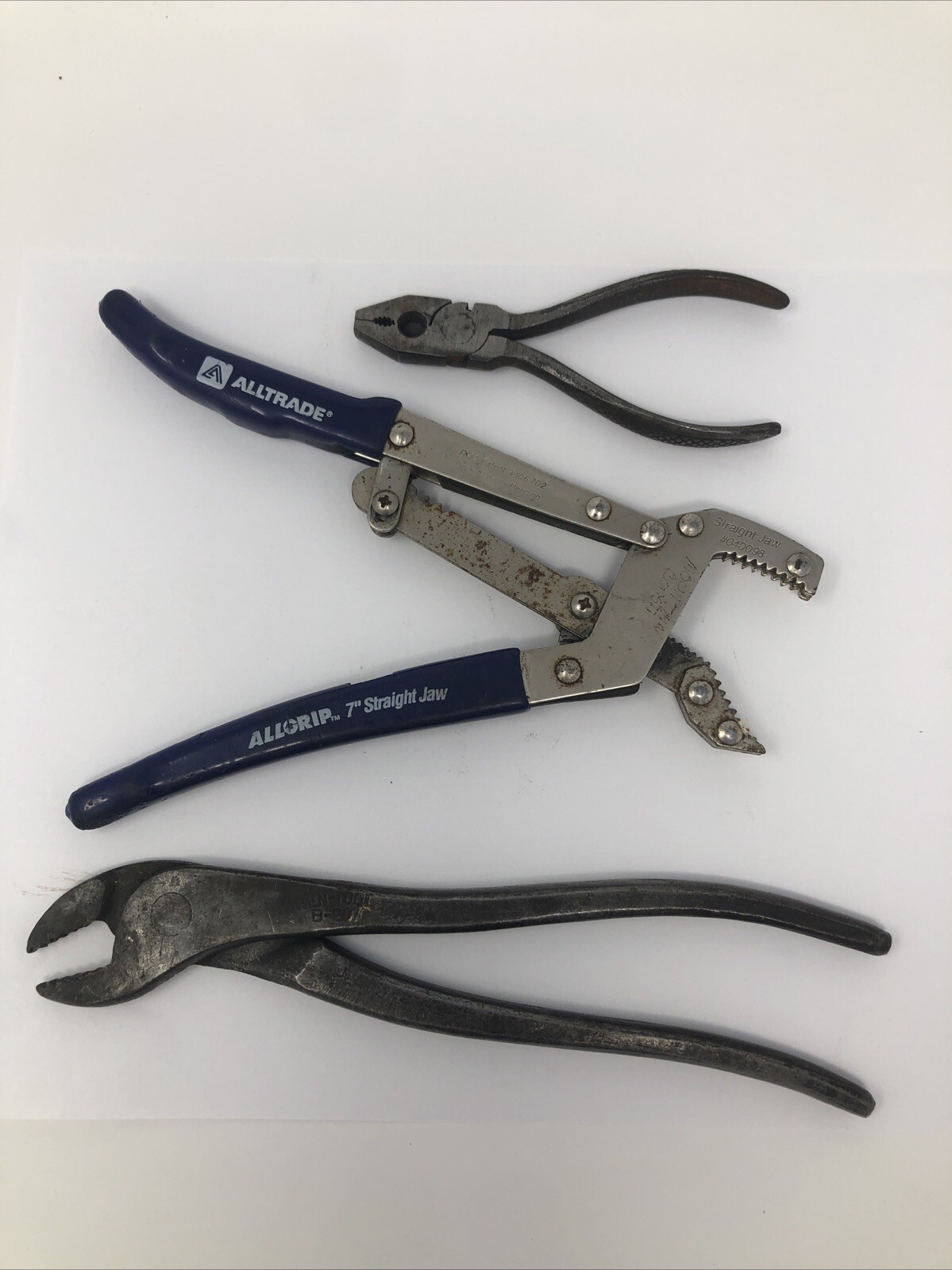 Lot Of 3 Vintage Tools Pliers Battery Terminal Alltrade Allgrip 040098