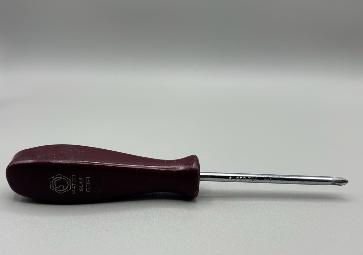 Vintage Matco Tools SDM 63P1 Burgundy Philips P1 Super Torq Screwdriver