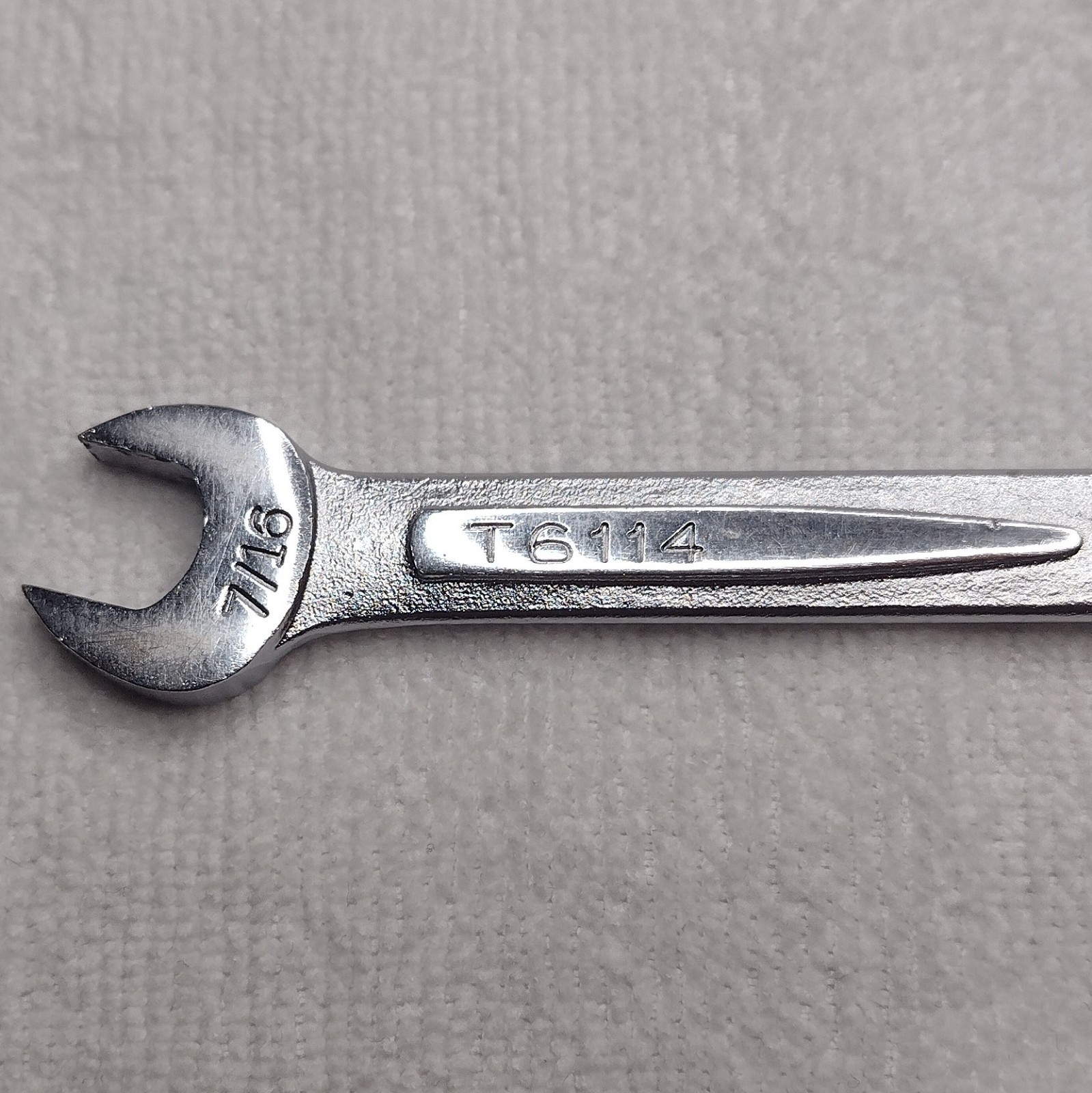 Vintage Master Mechanic T6114 SAE 7/16″ 12Pt Combination Wrench, Made in USA