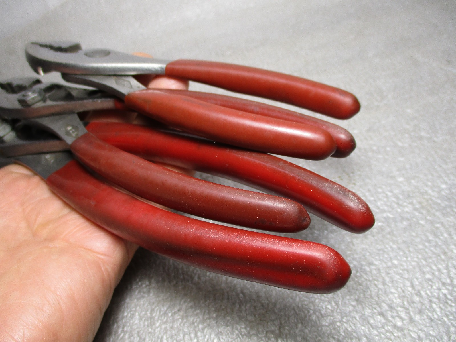 🇺🇸 Blue-Point Complete 3-Piece Pliers Set USA Made Red 10, 8, & 6″ Slip Joint