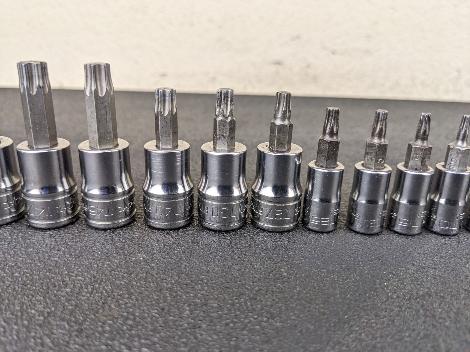 #bp500 Snap-on Tools 12 Pc Combo Drive TORX Bit Socket Set 212EFTXY