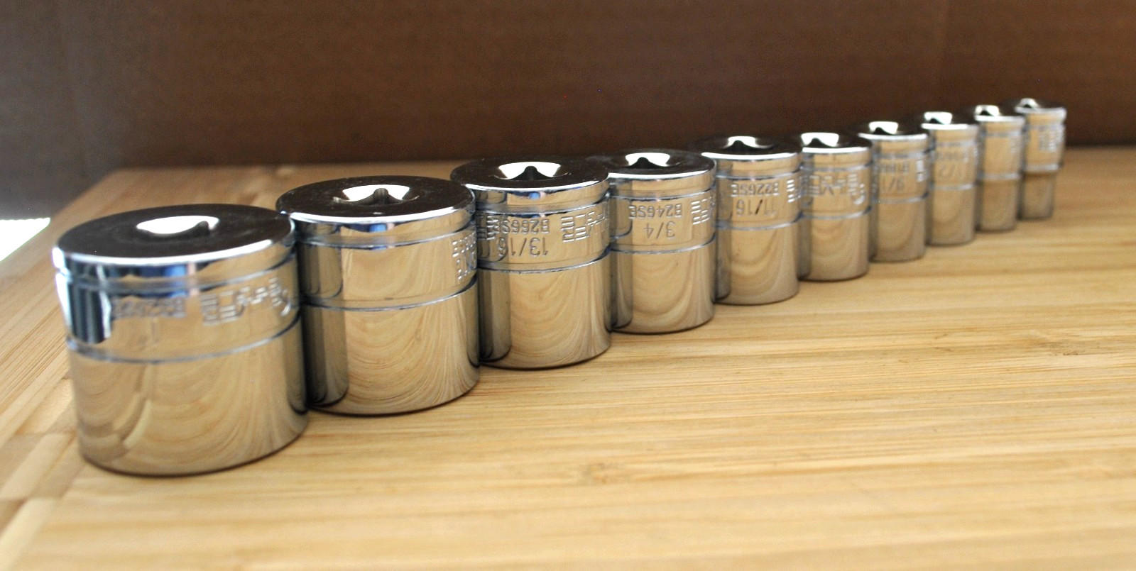 Matco Tools Silver Eagle 10 Pc 3/8 Drive SAE Standard Socket Set 3/8 to 1″