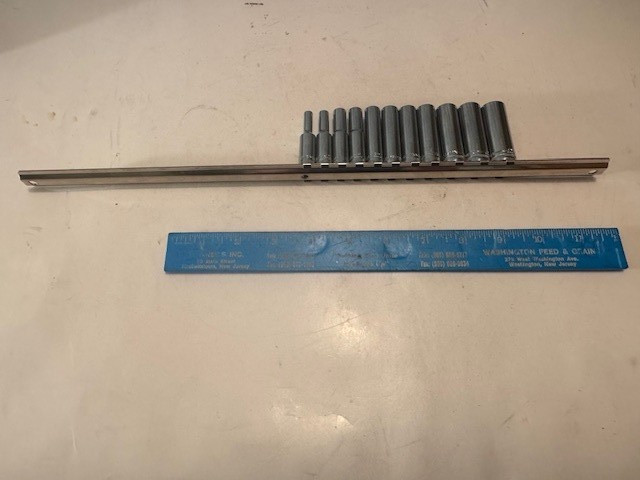 NEW Craftsman 1/4″ DRIVE 11 PC METRIC 6 POINT DEEP SOCKET SET + RAIL