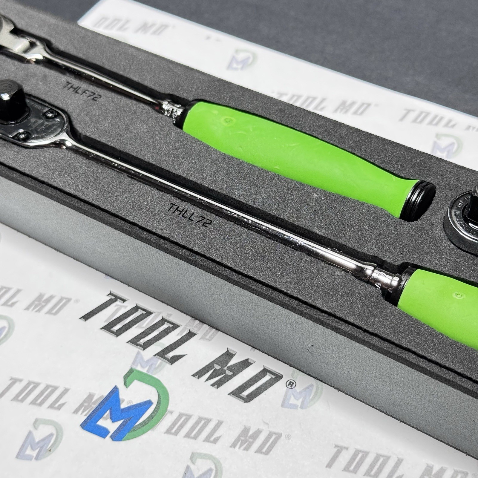 Snap-on Tools USA NEW REVERSE GREEN Compact 3pc 3/8″ Drive Ratchet Set 103RT05F