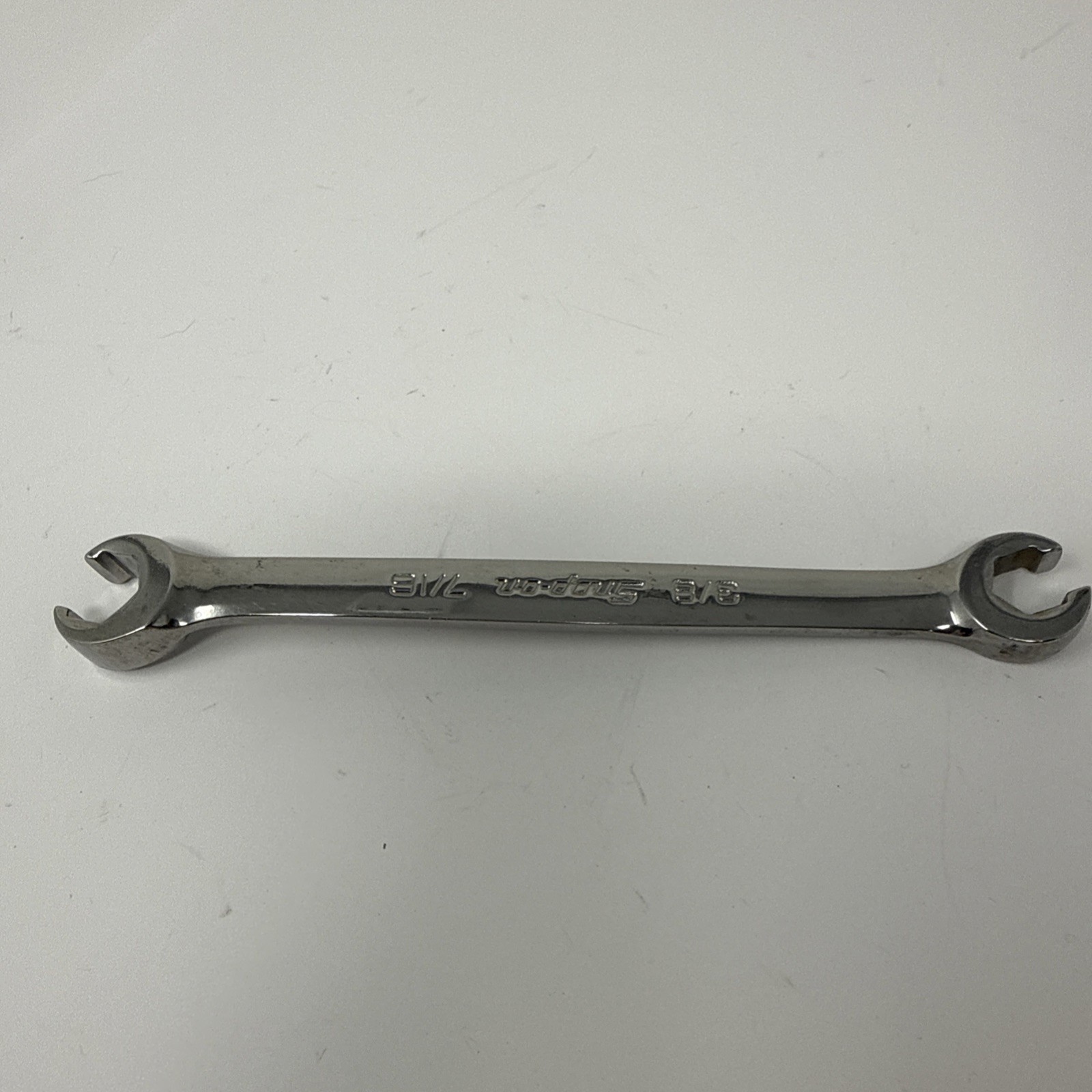 Snap-on tools 3/8 x 7/16″ SAE flare nut open end 6-point wrench RXFS1214B