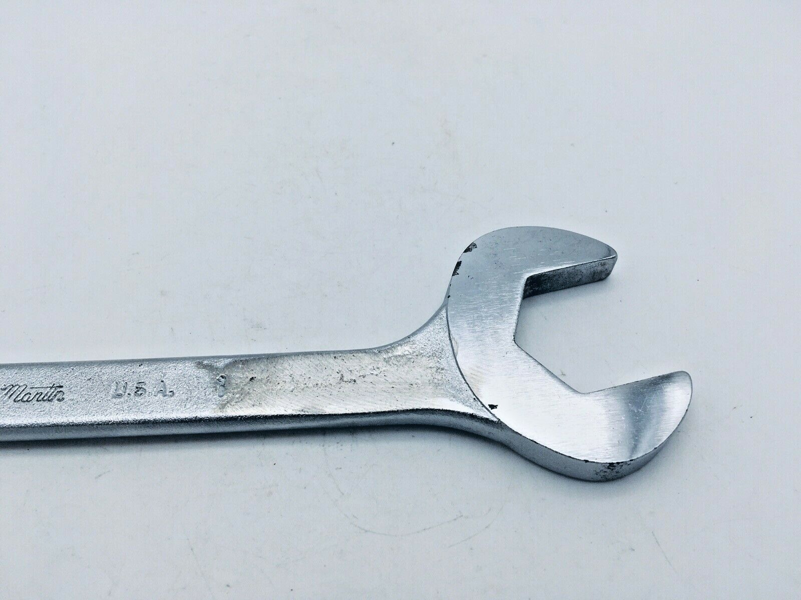 Martin Sprocket 3720 1″ Hex 60° Angled Head Chrome Double Open End Wrench USA