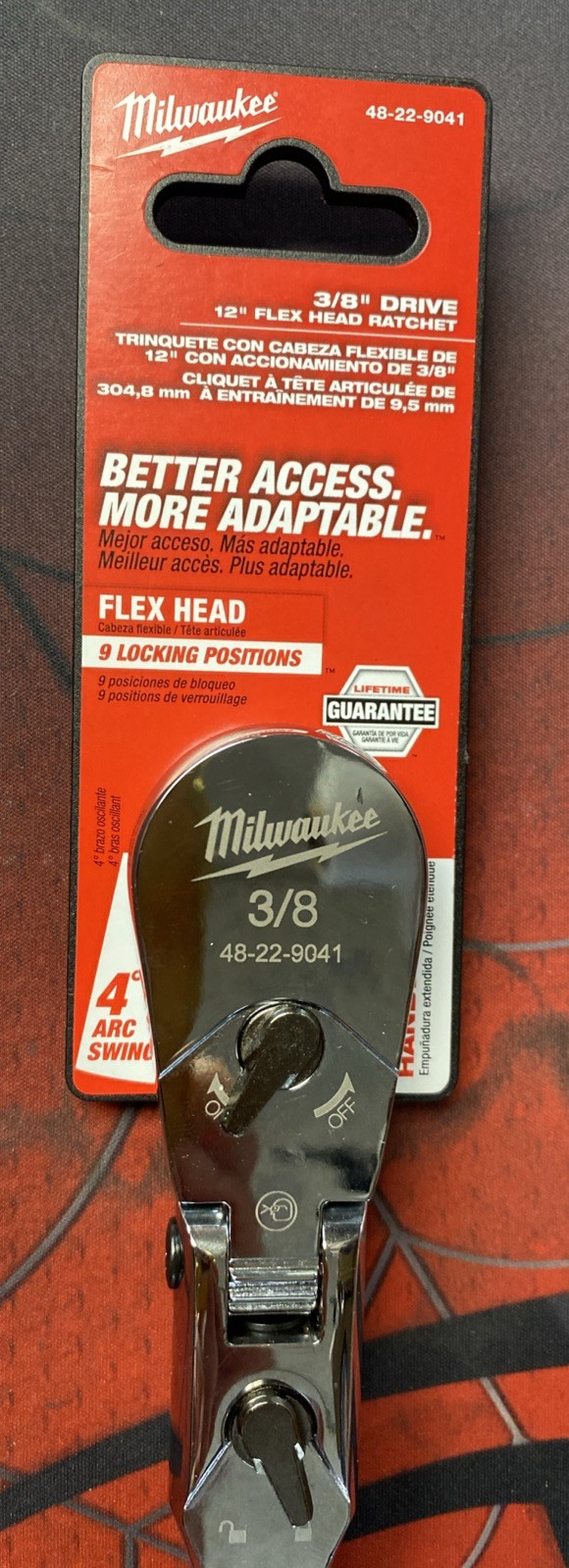 Milwaukee 48-22-9041 3/8 In. Drive 12 In. Flex Head Ratchet