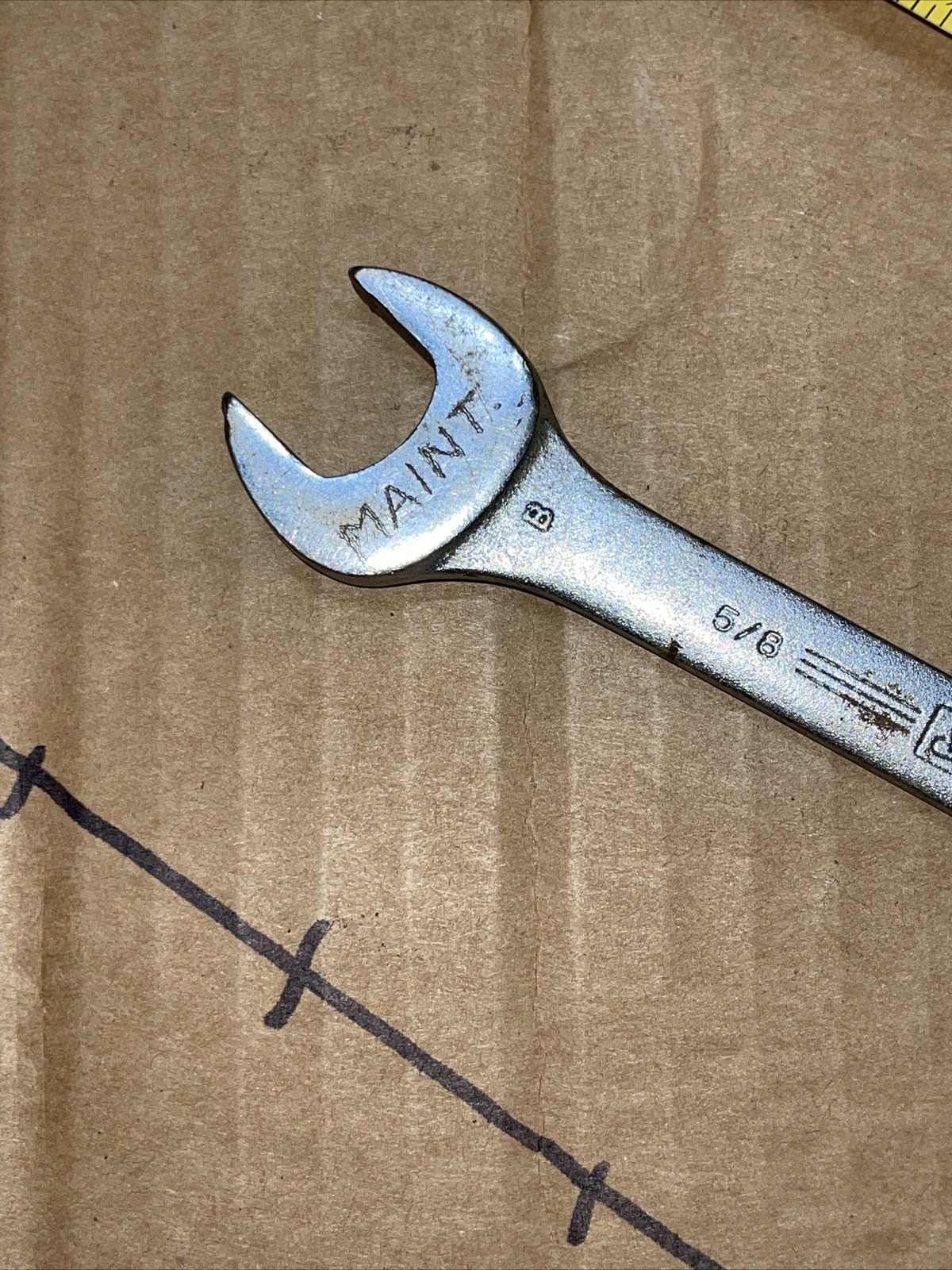 Vintage Williams USA 1727 5/8 X 9/16 In SAE Open End Wrench Superrench