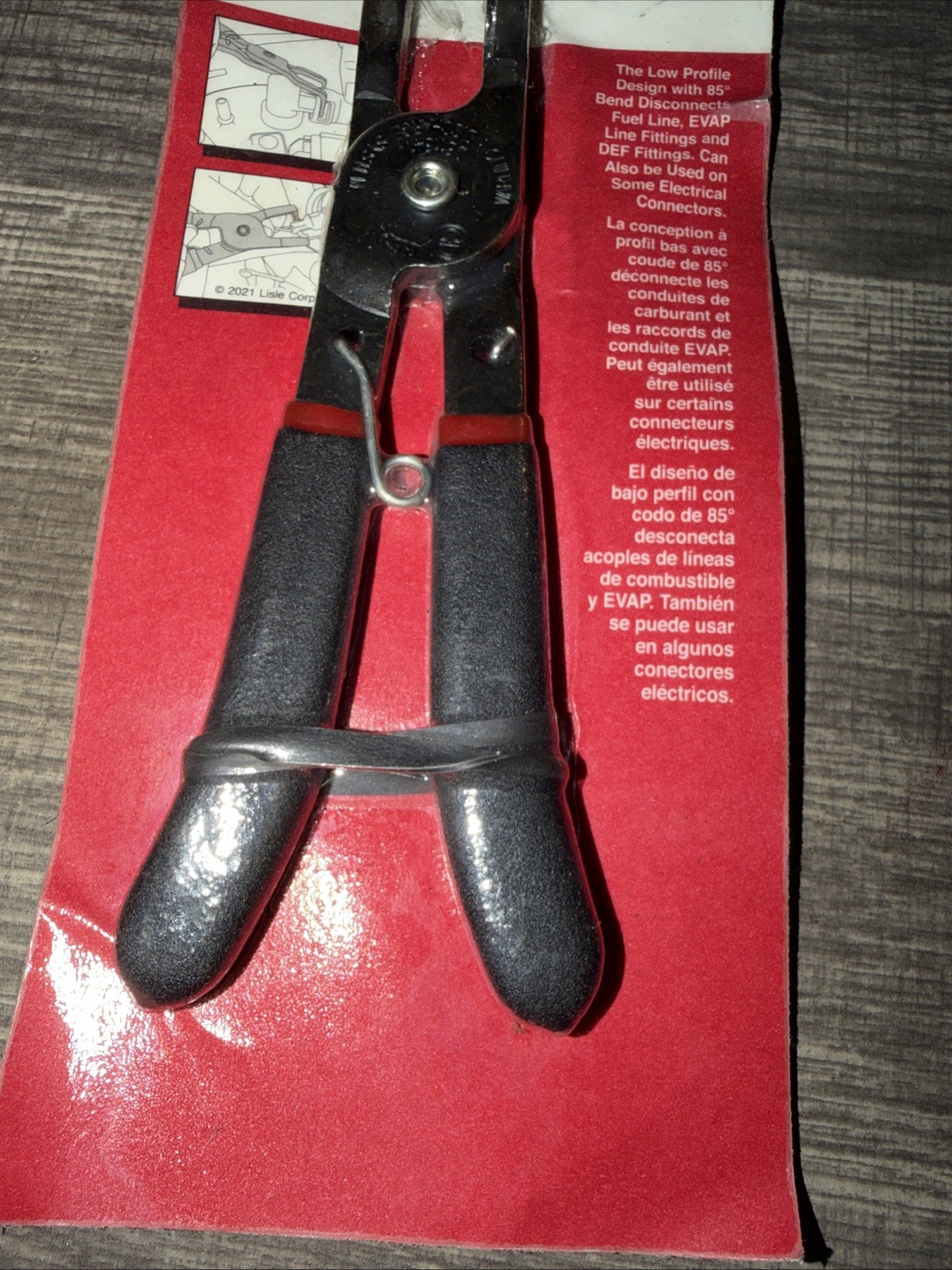 Lisle 37160 Disconnect Pliers ~ for Fuel & EVAP Line Fittings, 85° Bend USA Nos