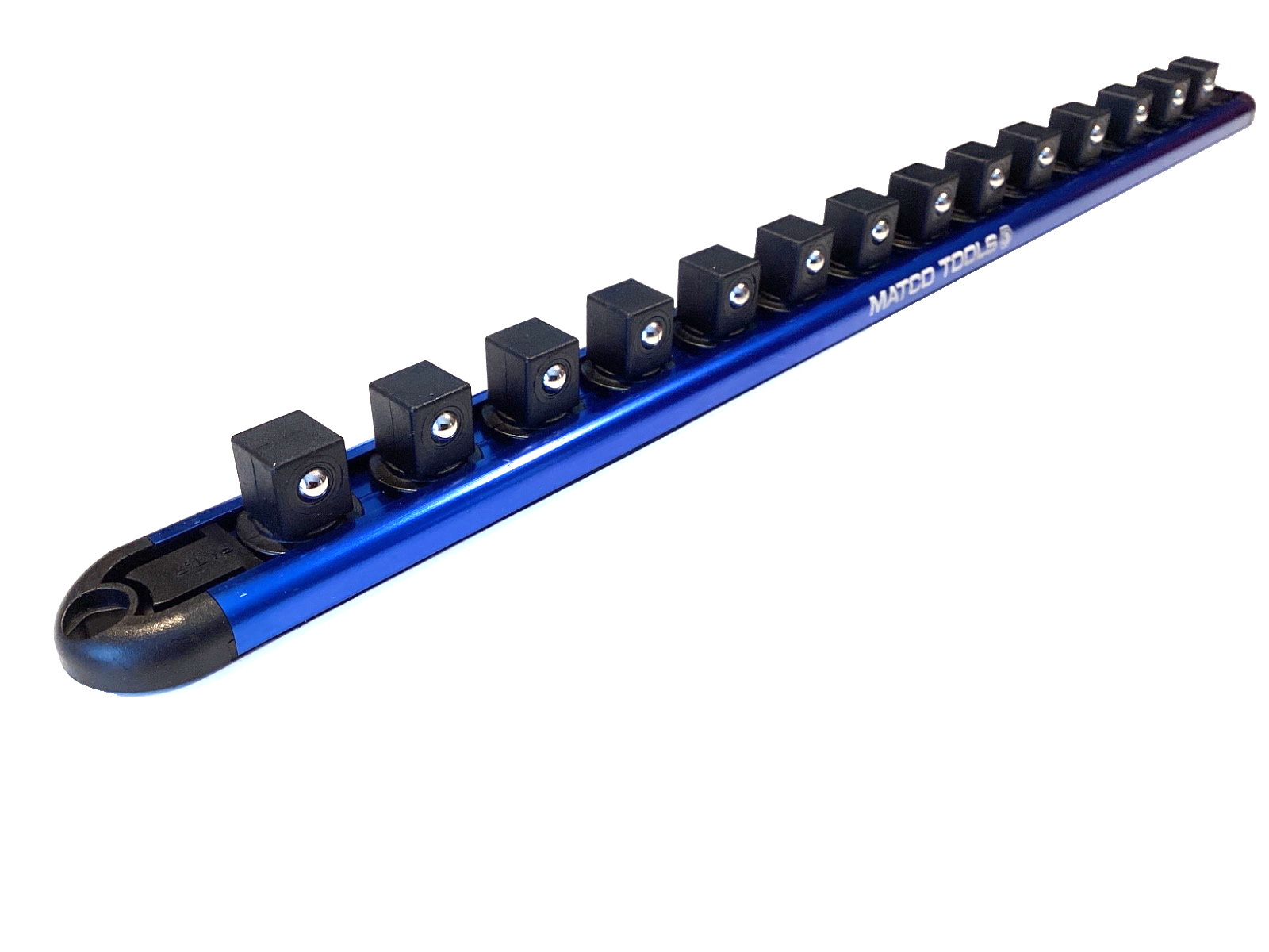 Matco Tools 14 Place 1/2” Drive Anodized Aluminum Snap In Socket Rail Organizer