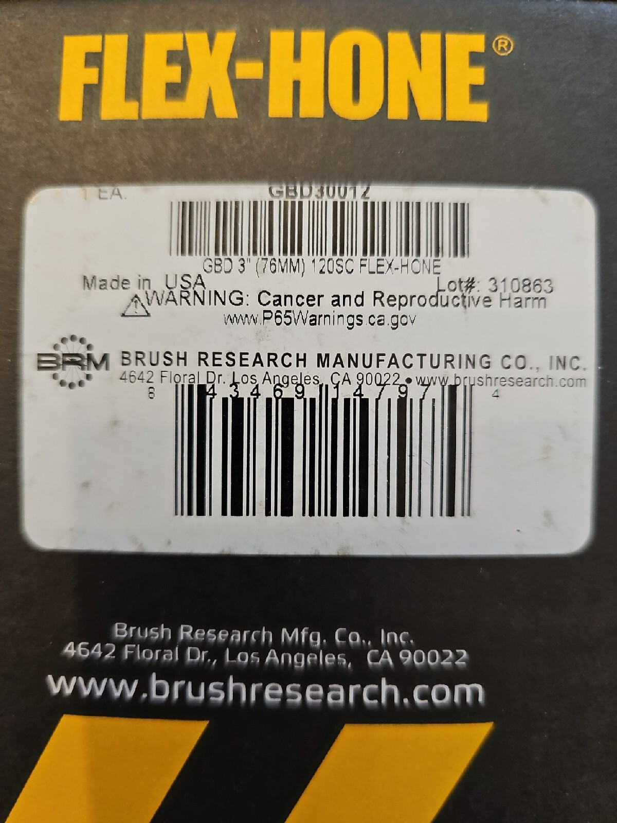 Flex-Hone Tool-GBD30012 Brush Research Cylinder Hone, GBD Series, Silicon Car…