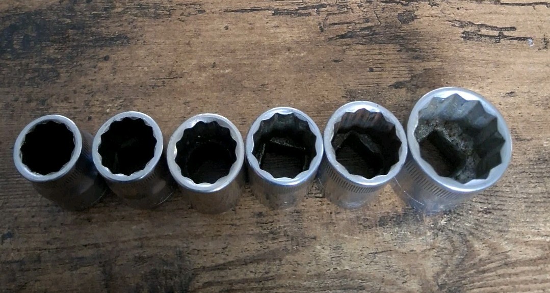 Lot Of 6 Craftsman V Metric 12 Point 1/2″ Drive Sockets 13,14,15,16,17&22mm