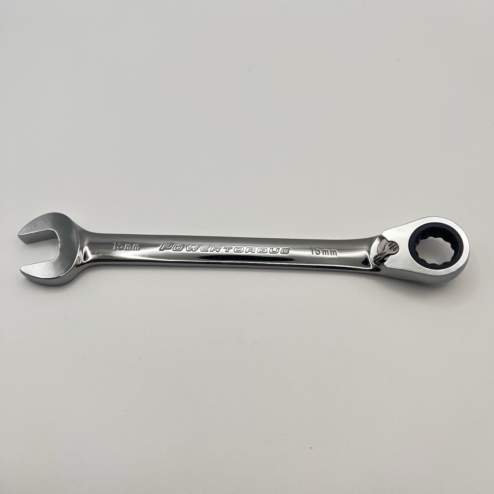 Power Torque 15mm Reversible Ratcheting Combination Wrench 12 Pt Metric GM6578