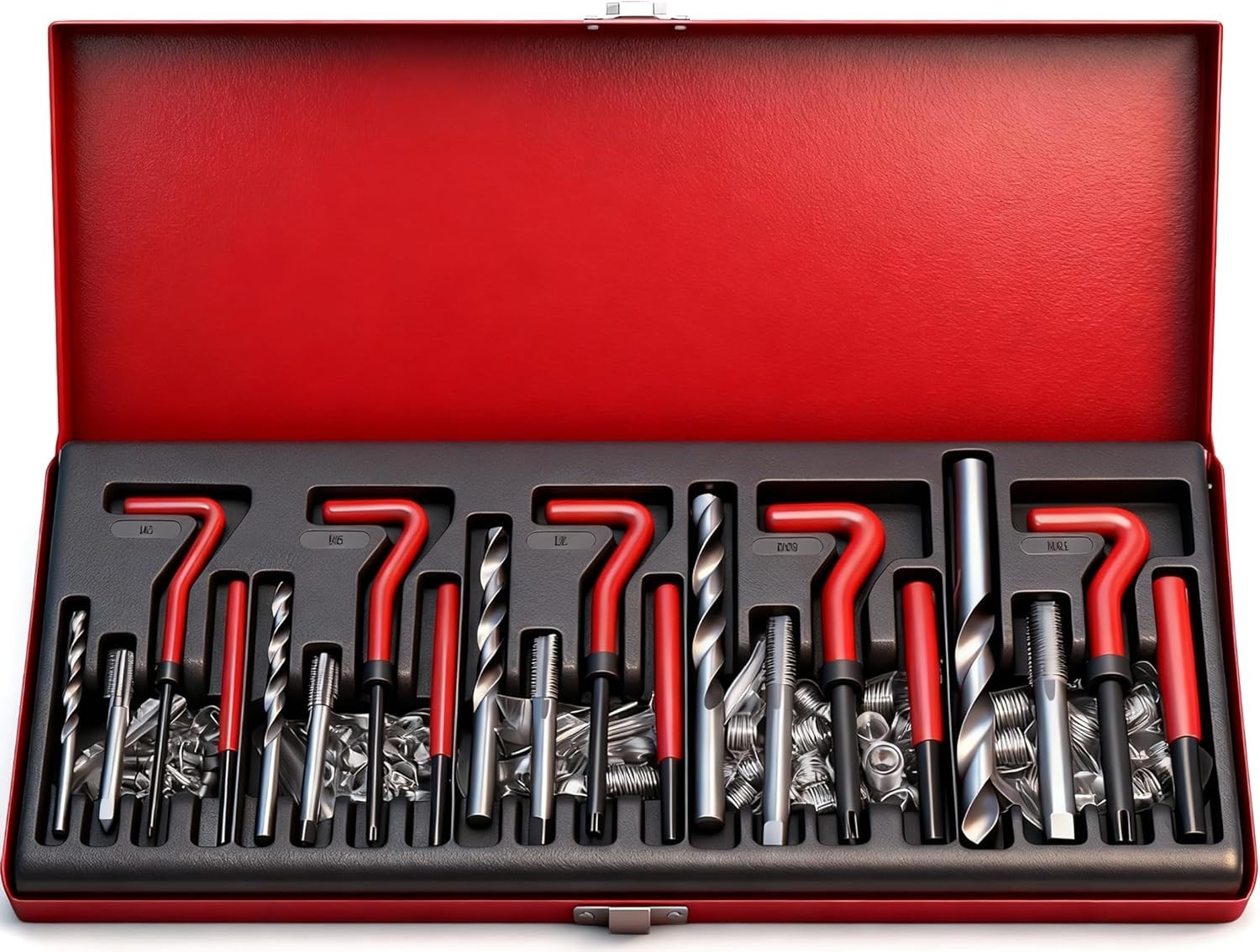 All-Inclusive Metric Helicoil Thread Repair Kit – 131-Piece Automotive Toolkit