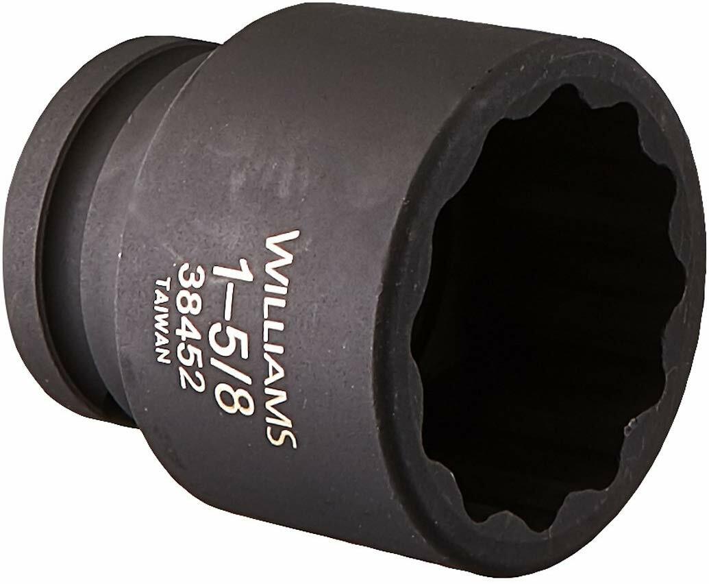 3/4″ Drive Shallow Impact Sockets,12 Point, SAE,Black Industrial Finish,Williams