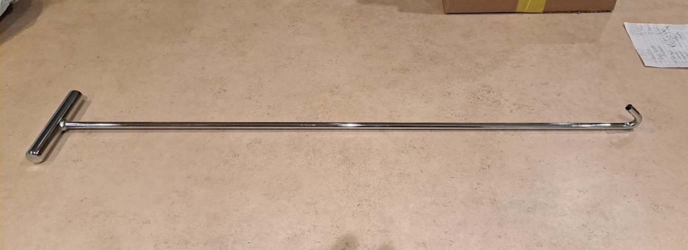 31” Heavy-Duty Chrome Plated Steel 5th Wheel Pin Puller w/5in Wide Handle