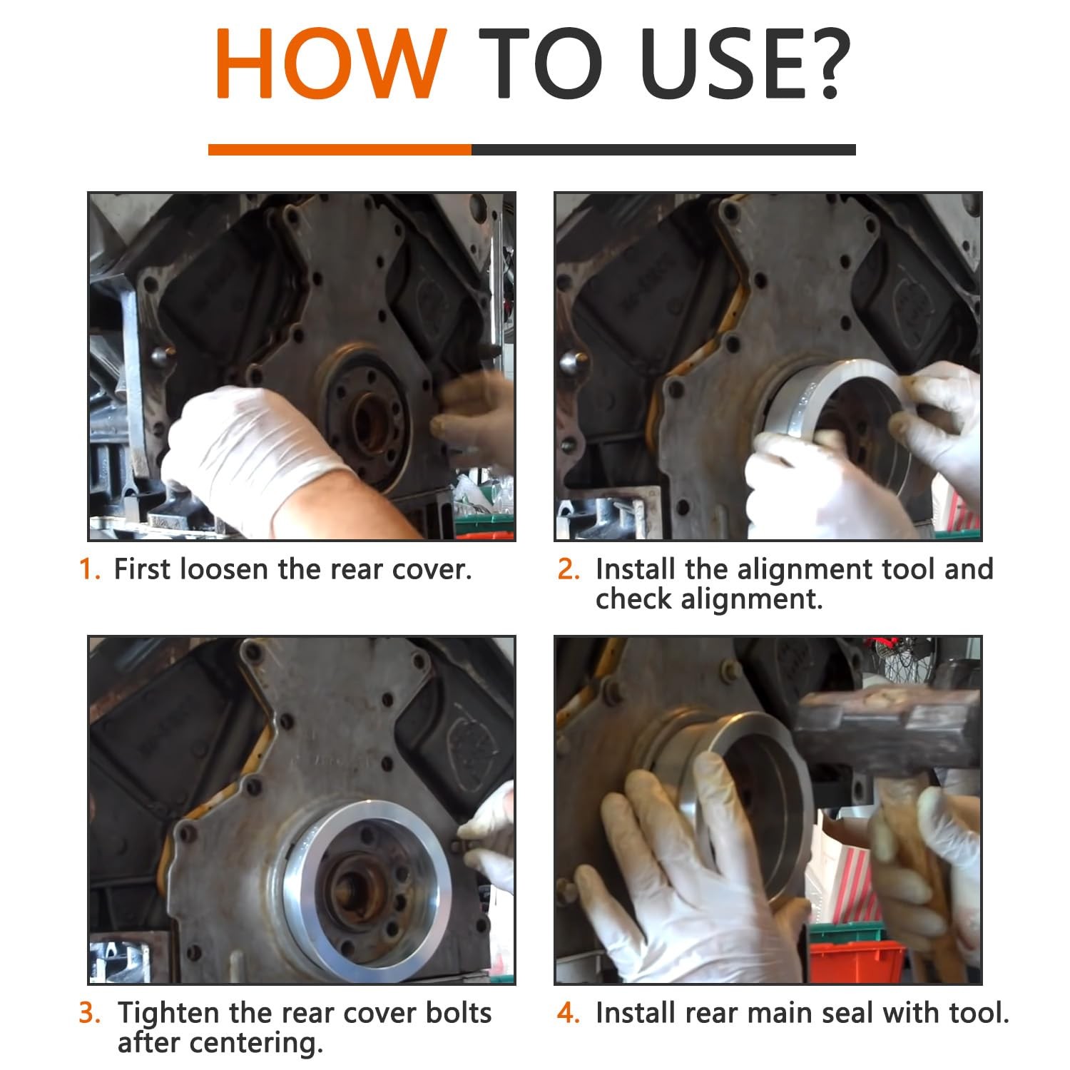 HNeekyr LS Rear Main Cover Alignment Tool & Seal Installer Compatible with…