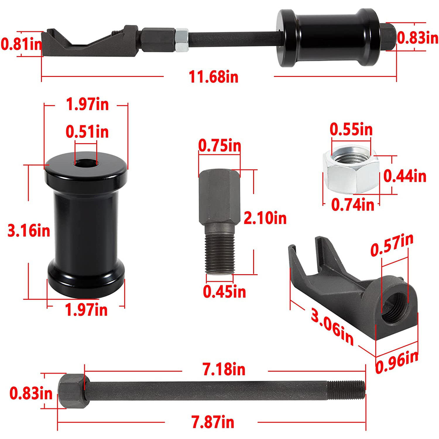 7121 Fuel Injector Nozzle Puller Tool for GM,Cat,Case,John Deere Diesel Engines