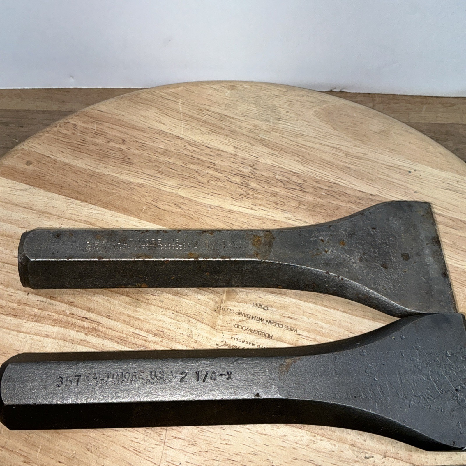 3-Vintage Baltimore USA 357 2-1/4 In Face Cold Steel Chisel 7-5/8” Long 2 1/4”(H