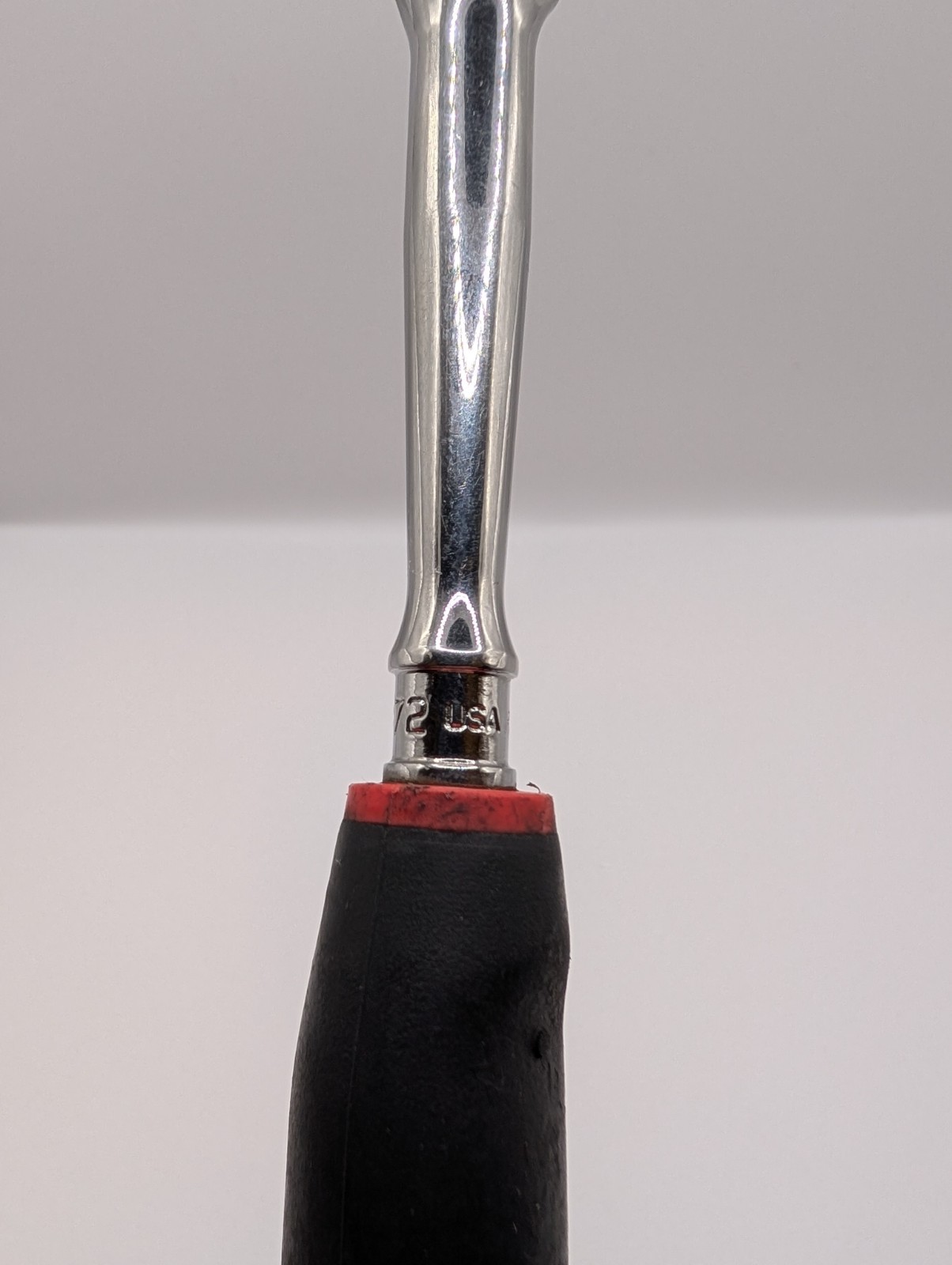 Snap On 1/4″ Ratchet Flex Head THLF72 Soft Grip Red USA USED WITH WEAR