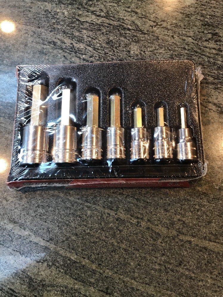 Snap On 307esamy 1/2″ drive 7 Pc Hex Socket Driver Set sealed