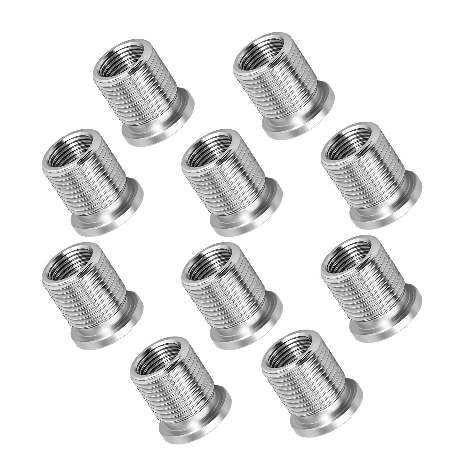 10x Stainless Steel Spark Plug Port Insert Installer Tools for 96-03 Ford 4. 6L