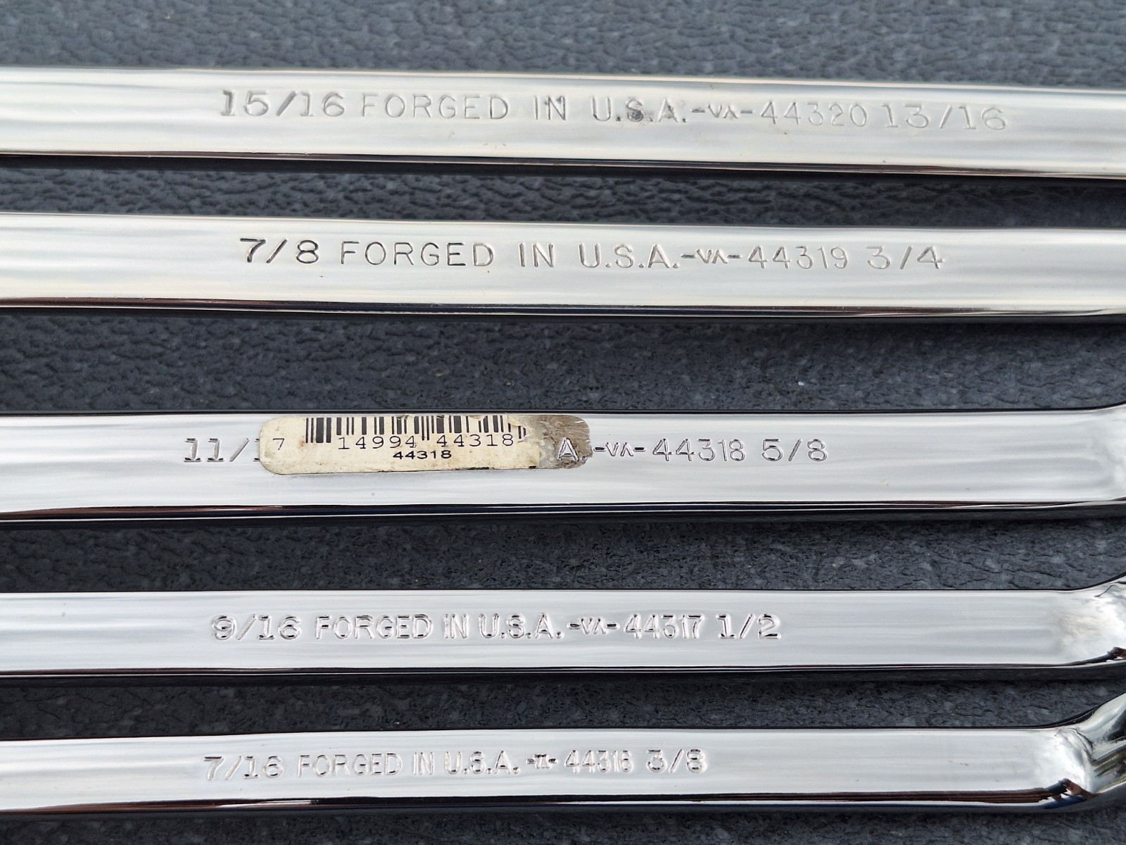 Craftsman Professional USA NOS Deep Offset Polish SAE Wrench Set 5 pcs «2 used»