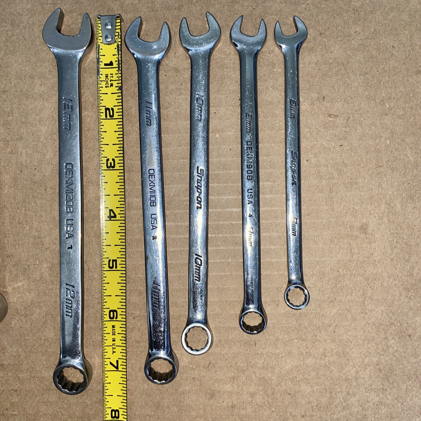 17 Snap On Combination Wrenches 8MM-15MM, 17MM-19MM & 6 Other Wrenches