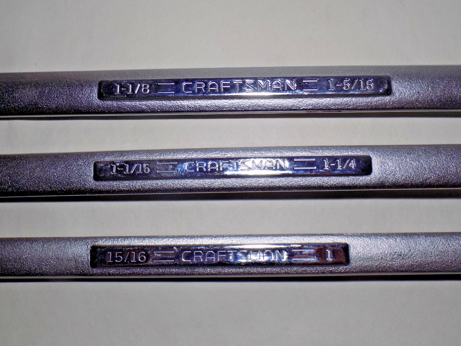 NOS/UNUSED 3 Pc. USA Craftsman -V-,-VV- 15/16″-1 5/16″ Box Wrenches-NEW