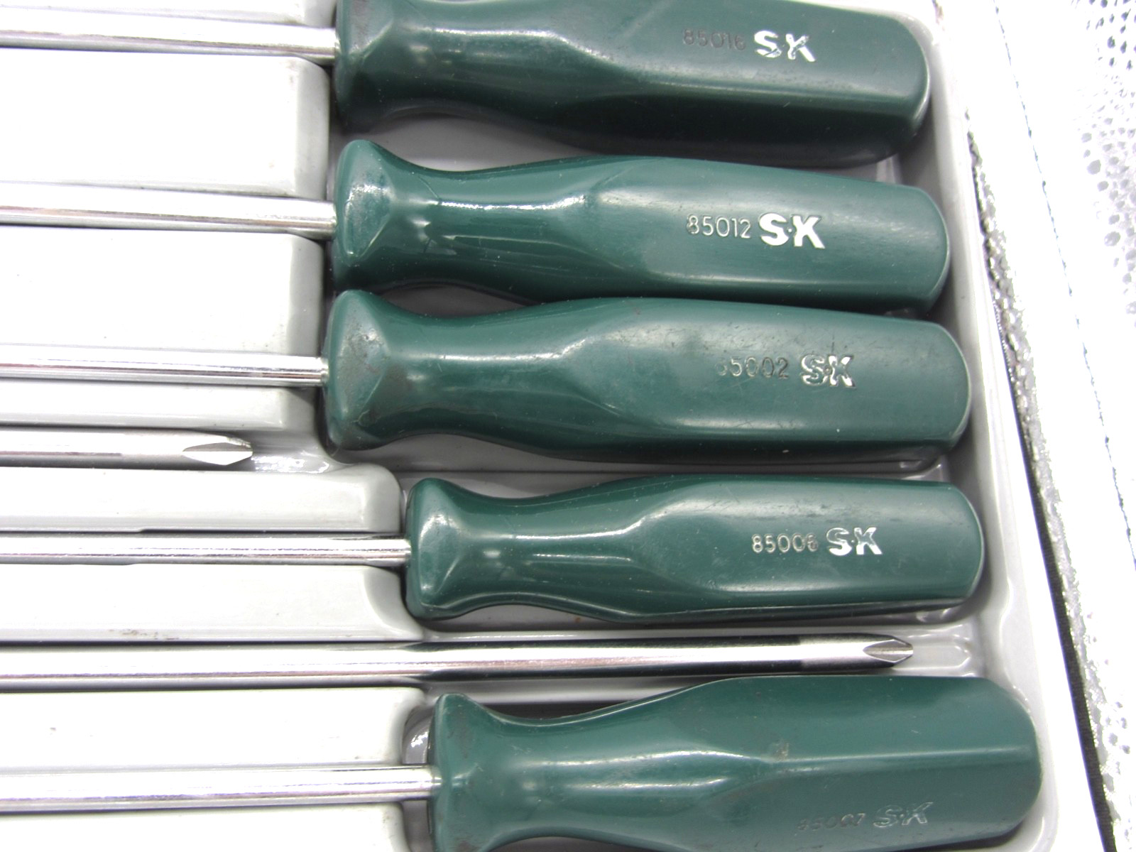 S-K Tools 9pc SureGrip Long Screwdriver/Phillips Head Set Magnetic Tip Nice!