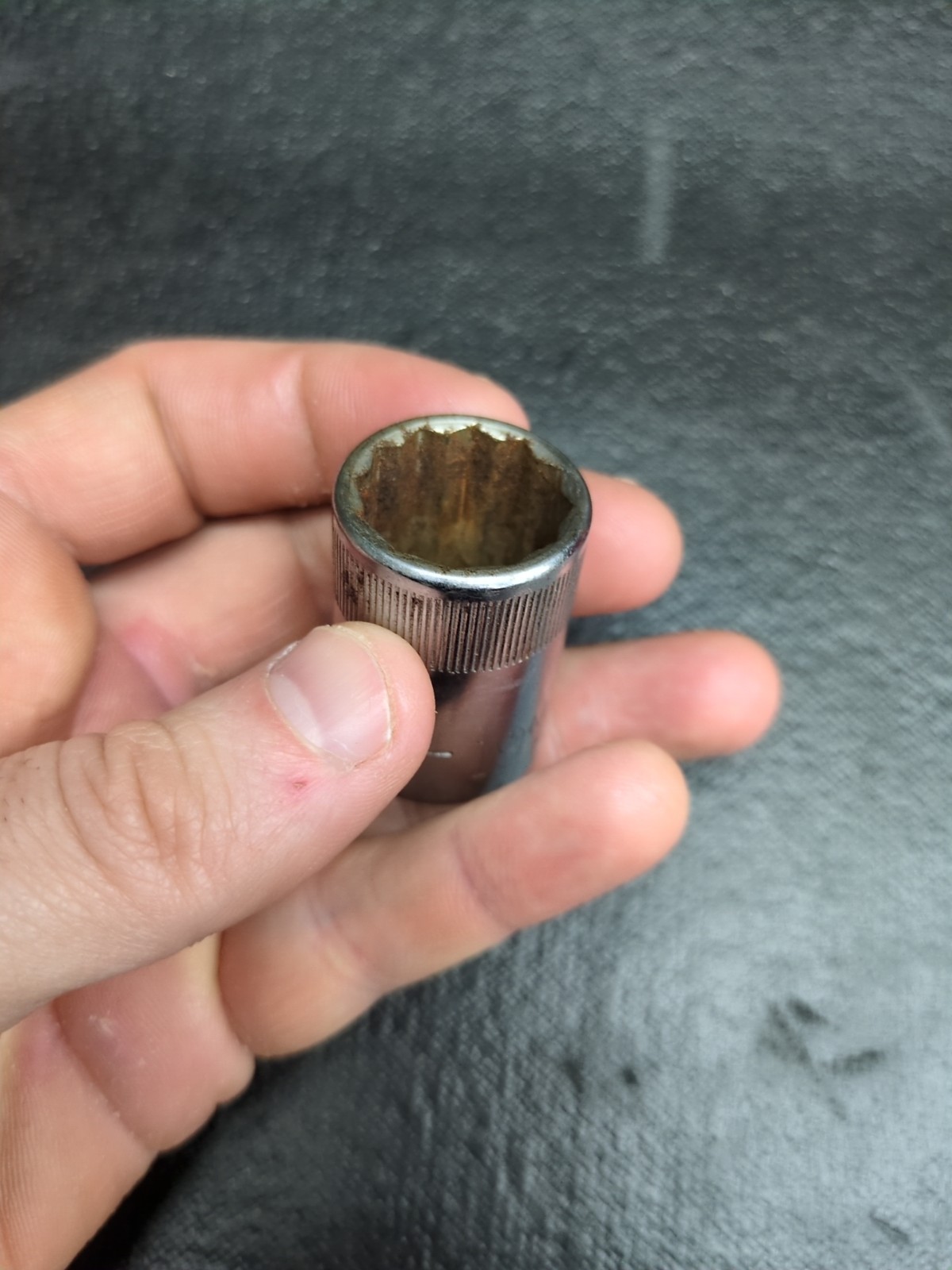 Vintage Craftsman 19M/M Socket 1/2 Dr -v- 44238 USA 🇺🇸 Top Knurl