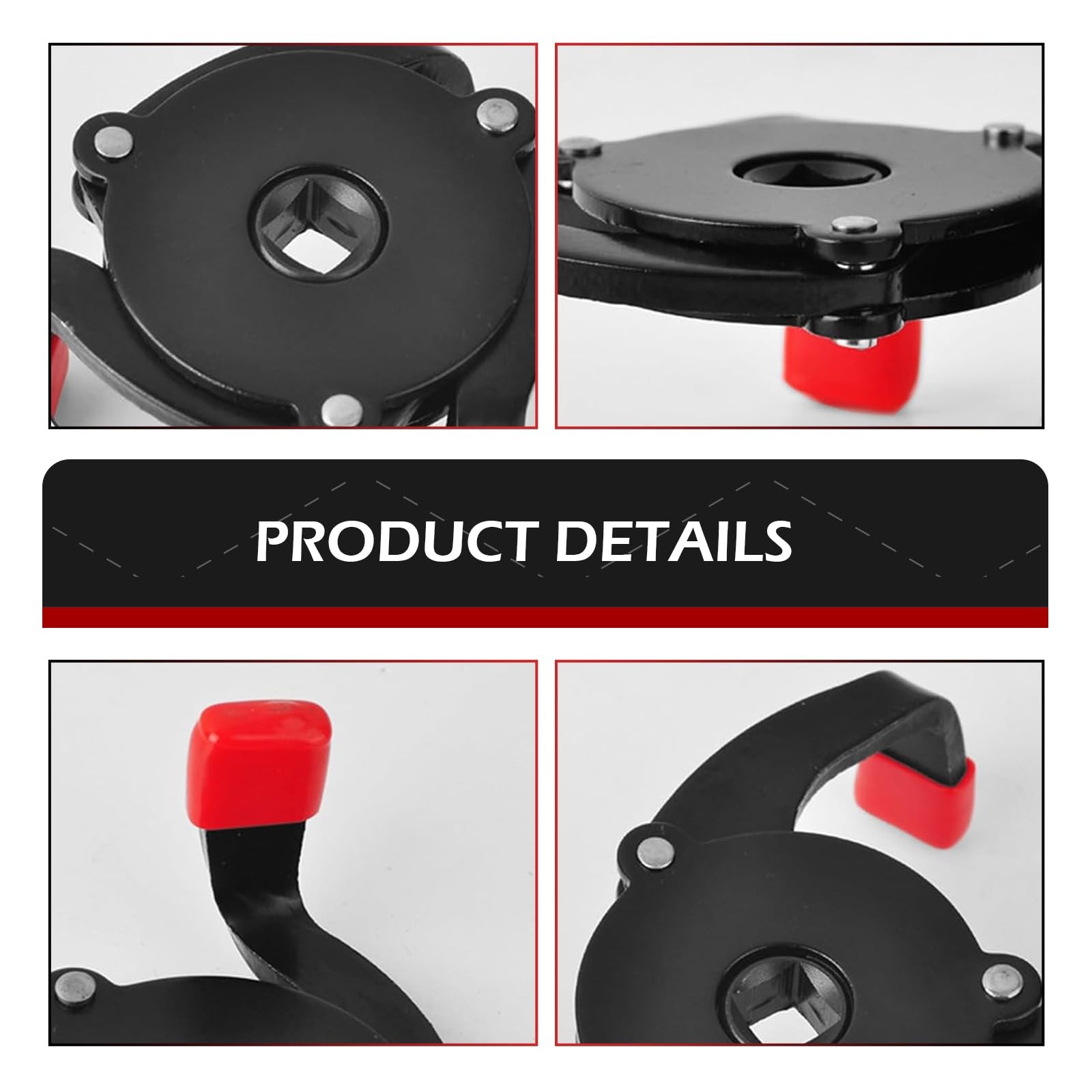 3/8 Inch 3Jaw Oil Filter Wrench Flat OneWay Adjustable Tool Black