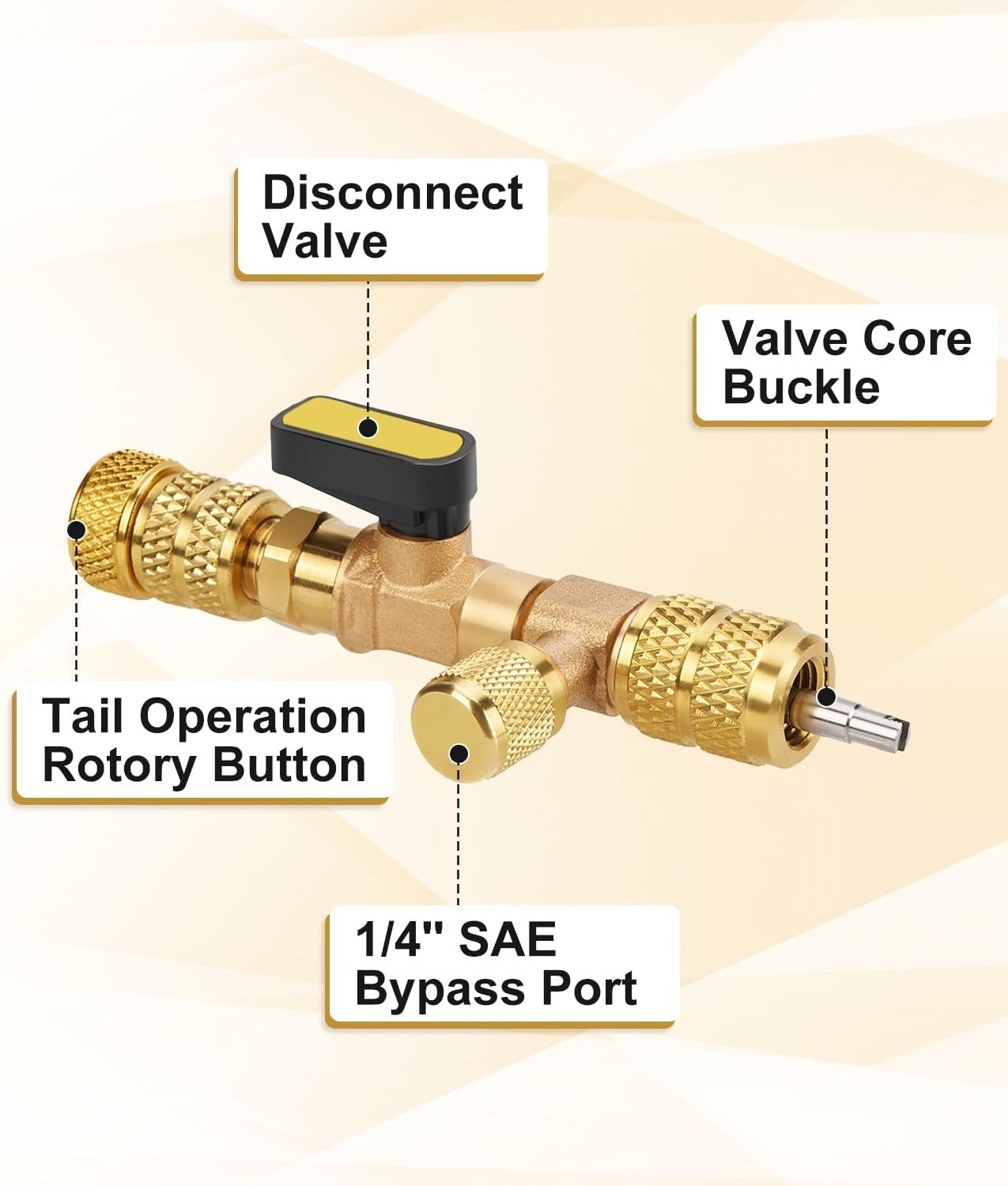 Durable Brass Valve Core Tool Set with 20 Valve Cores & 10 Brass Nuts Included