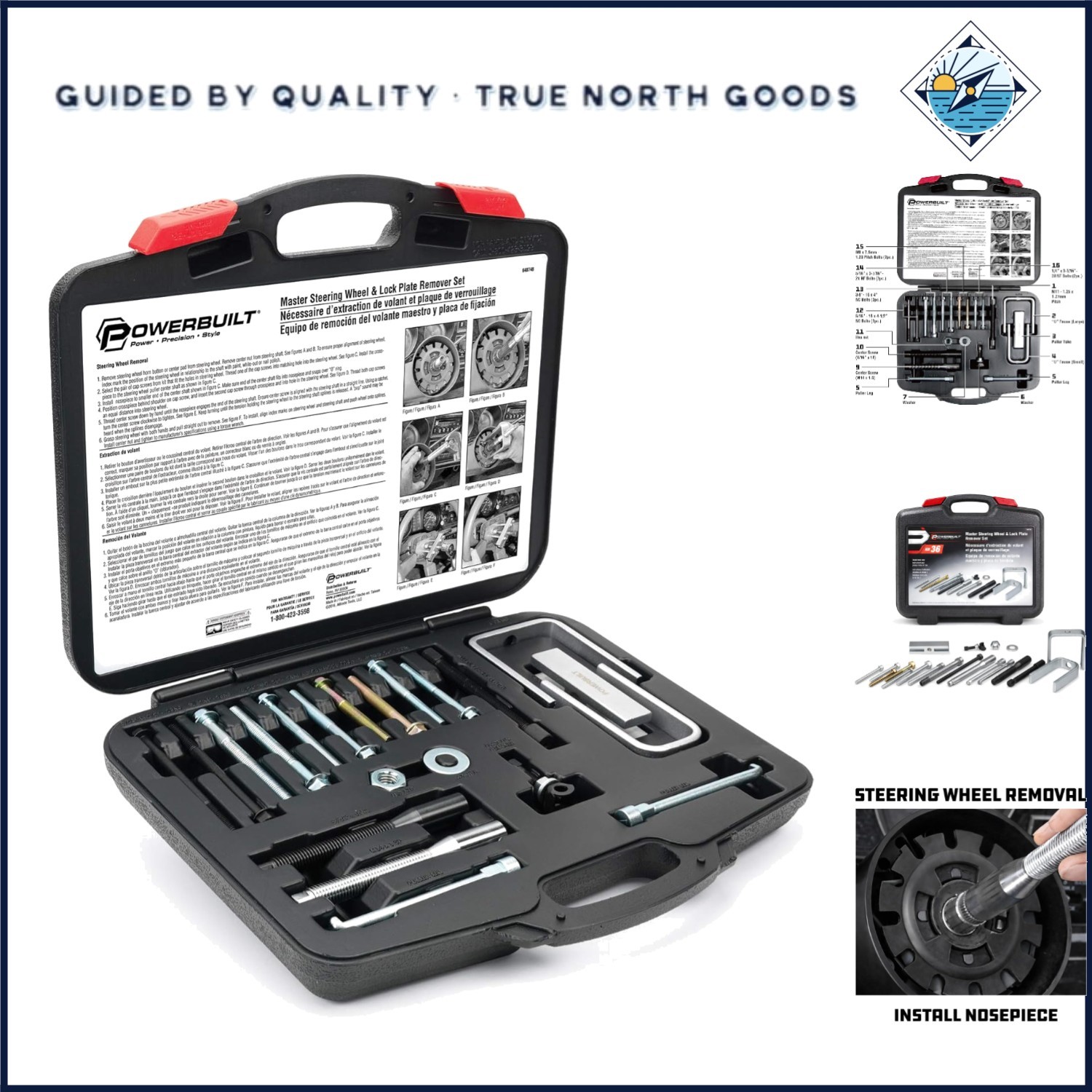 Steering Wheel Removal Kit with Lock Plate Puller and Durable Storage Case