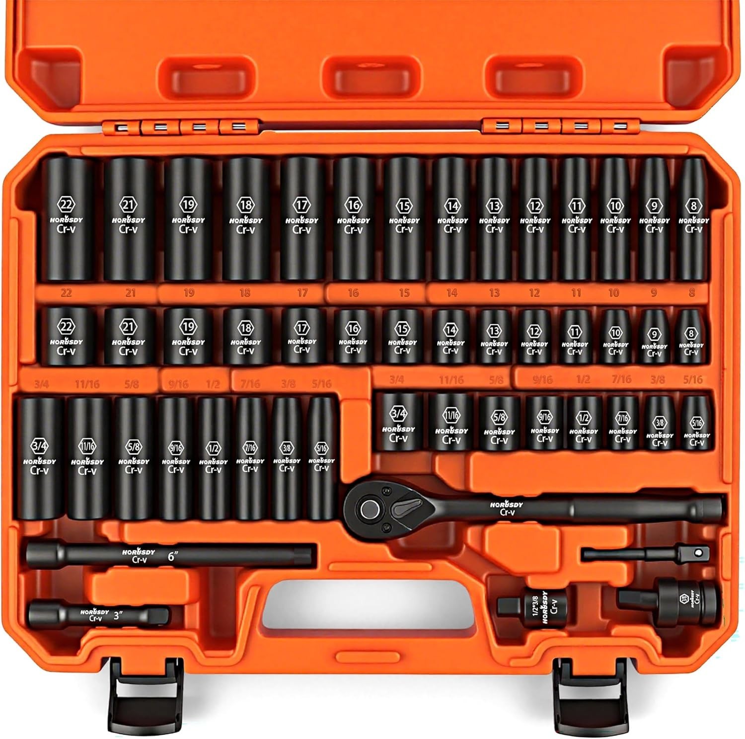 Comprehensive 50-Piece Socket Set – 3/8″ Drive Impact with Corrosion Resistance