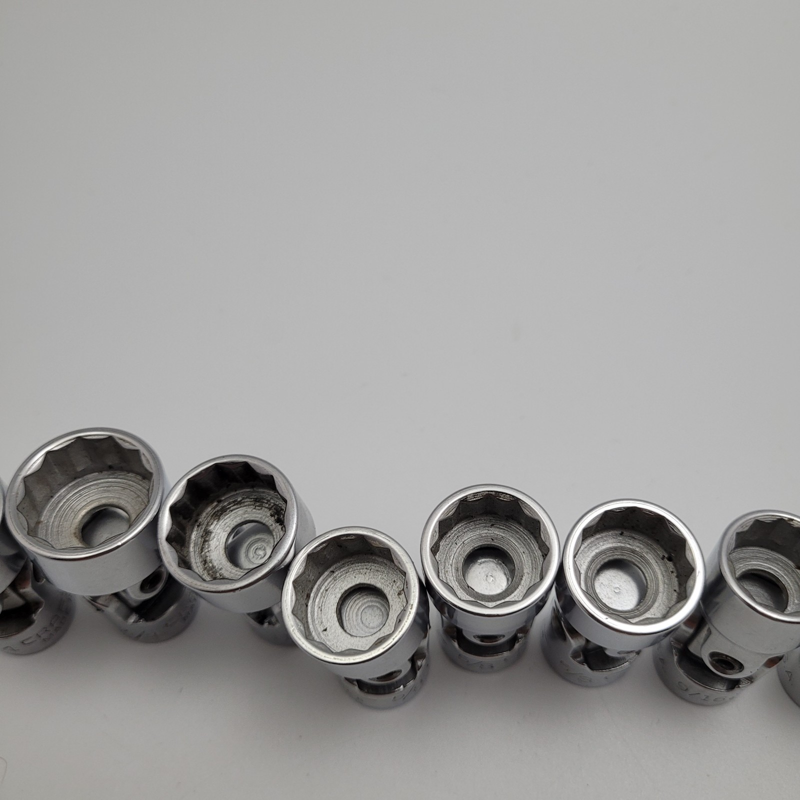 Vintage Craftsman Challenger Easco Swivel Socket 11pc Mixed Lot 3/8″ Drive USA