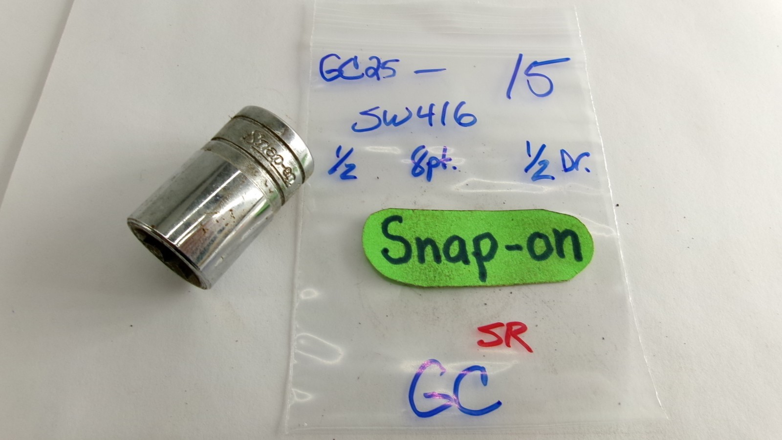 Snap-on tools USA 1/2″ drive 1/2″ SAE 8pt Double Square Socket SW416