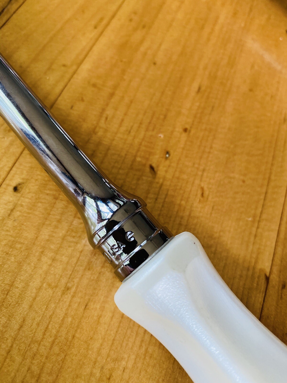 *RARE COLOR* UNUSED Snap On 3/8″ PEARL WHITE Combo Ratchet Set Ratchet FREE SHIP