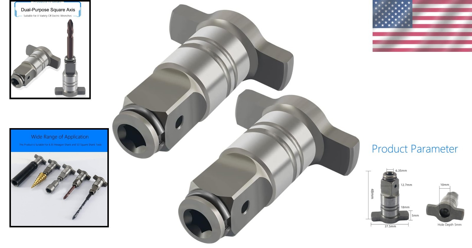 C-Shaped Electric Wrench Adapter – 2 Pack for Improved Tool Functionality