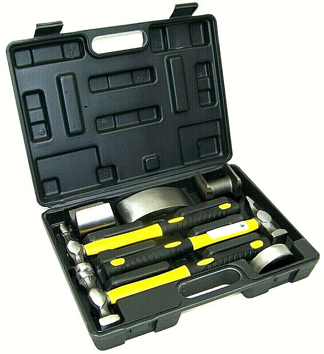 7 pc Auto Body Fender Repair Dent Truck Kit Hammers Dollies Professional tools