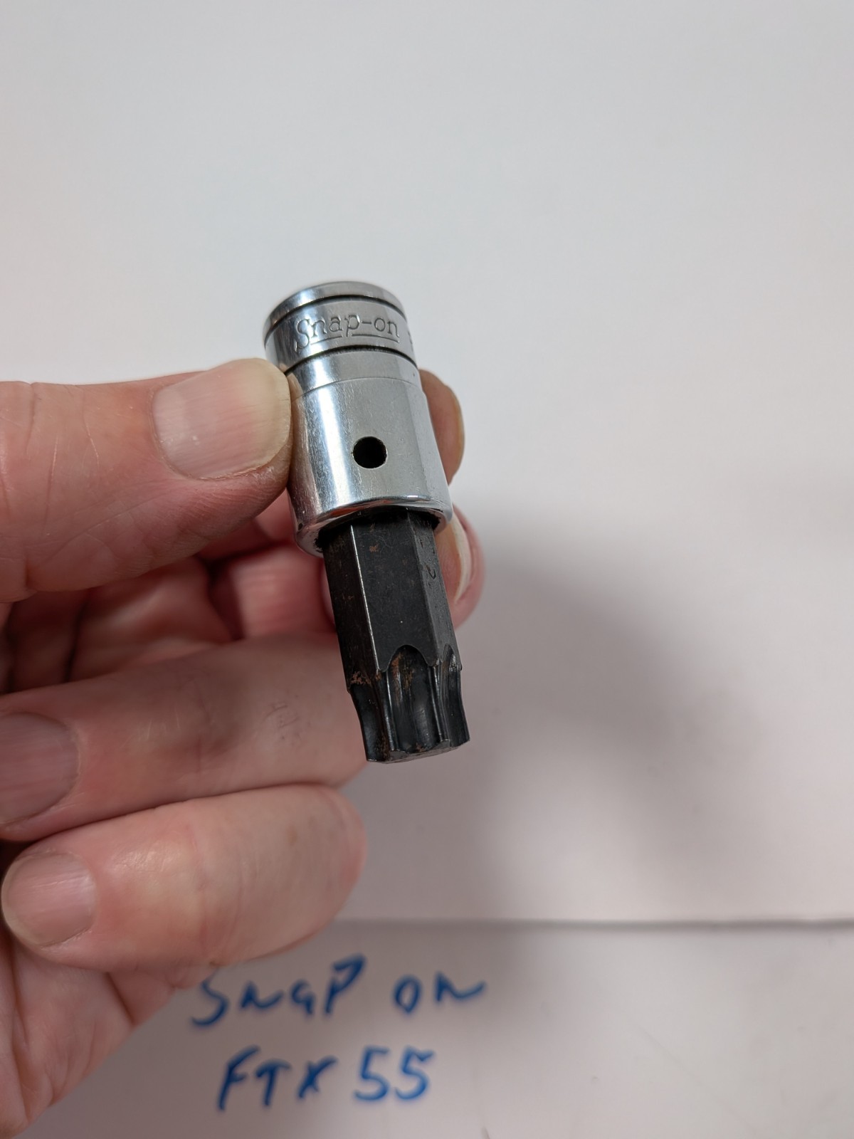 Snap-on FTX55 T55 Torx Bit Socket 3/8 Drive wb7B blu tp