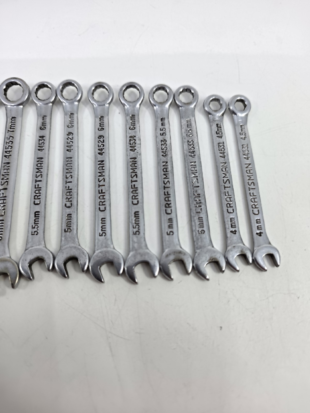 CRAFTSMAN USA 16 Pc Metric Midget Ignition Combination Wrench Lot 4mm – 11mm