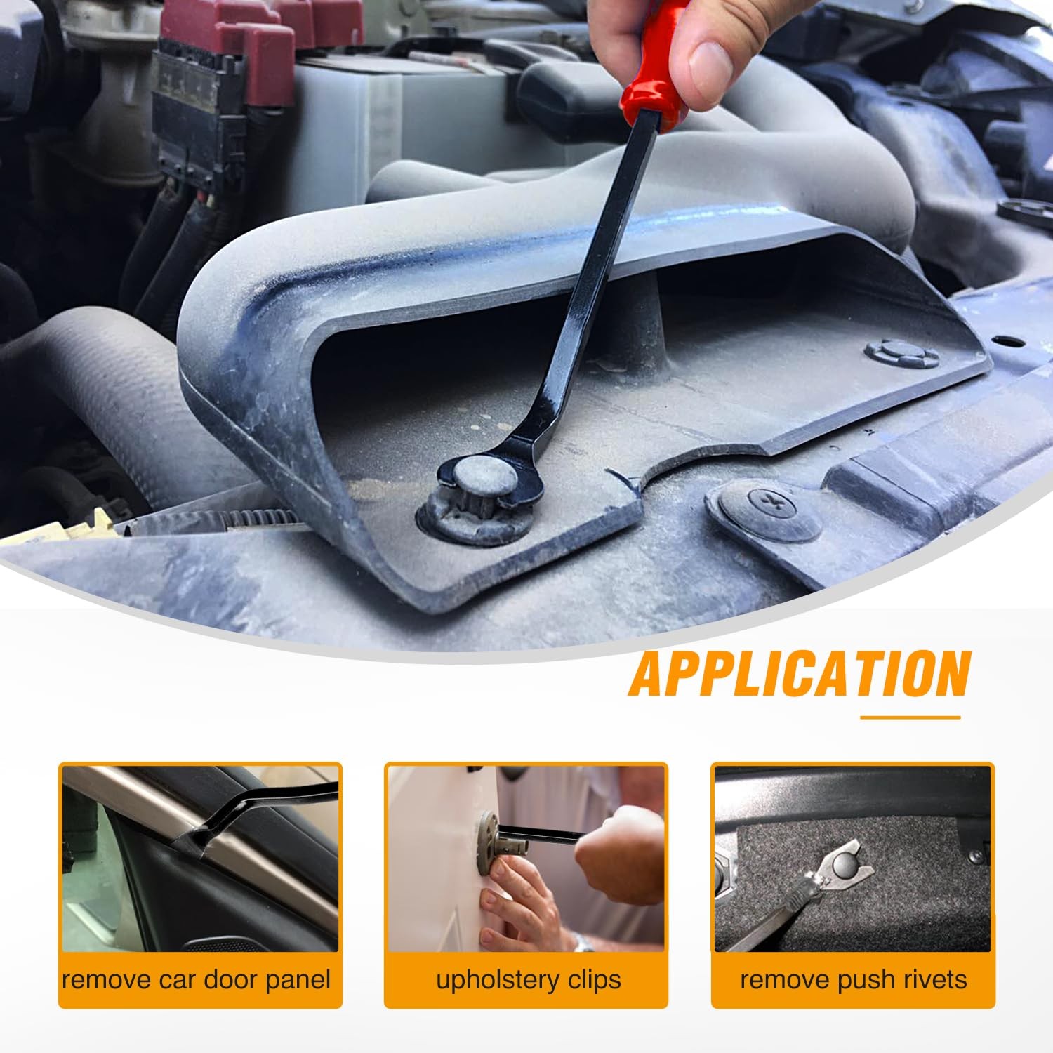Auto Trim Removal Tool Kit 6PCS NoScratch Car Fastener Remover Set