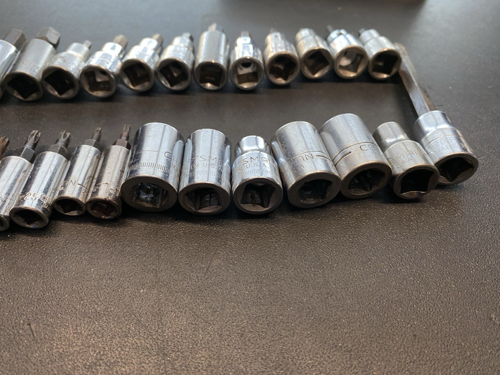 Craftsman 3/8″ 1/4” Hex/allen/ Flat/ Phillips Bit Set Mixed Lot 44 Pieces USA