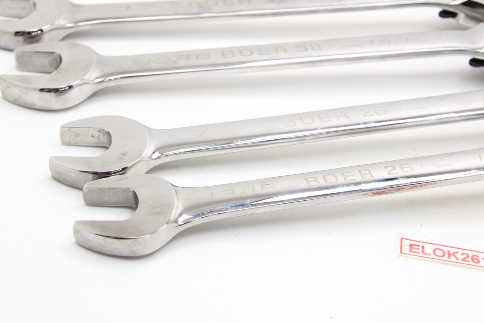 Blue Point 13/16″ – 1″ SAE Chrome 4 Piece 12 Point Ratcheting Wrench Set USA