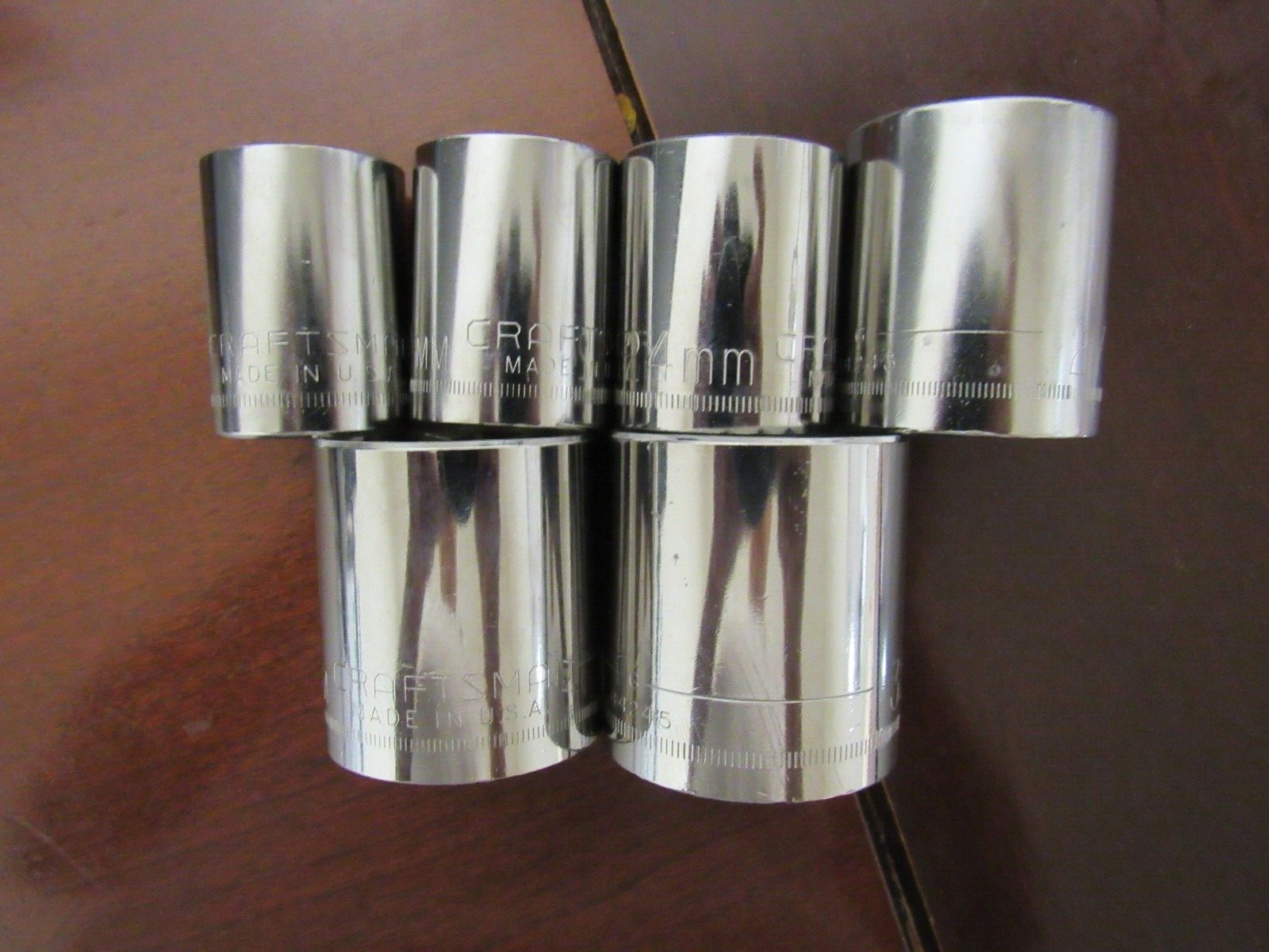 Craftsman USA 6 Pcs Metric Shallow Socket Set (21-32mm) with 1/2″ Dr. I#2132