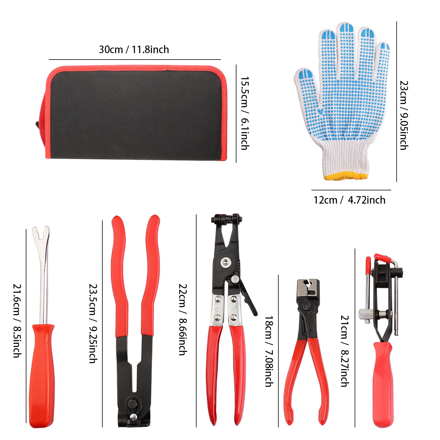 Fuel Line Pliers Set 5Pcs, Hose Remover, Clamp Tool, Auto Maintenance Kit