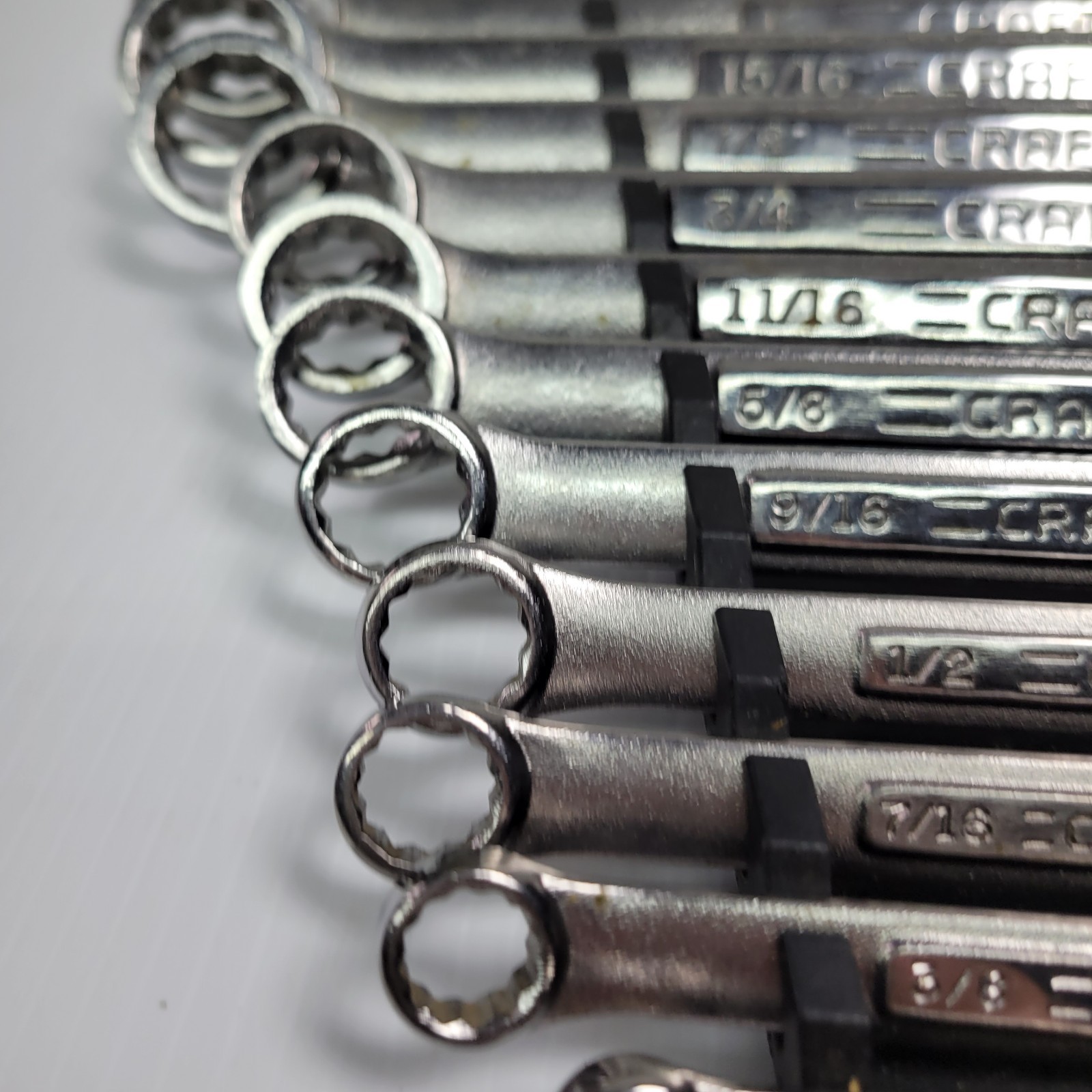 USA Craftsman 10 piece SAE Combination wrench set 5/16-1 Vintage